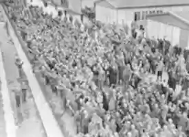 Free download 040 Befreiung KL Dachau Winkende Masse Haeftlinge 1945[ 1] free photo or picture to be edited with GIMP online image editor